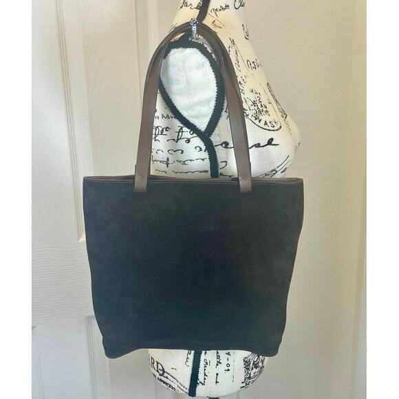 LAMARTHE PARIS TOTE SUEDE BROWN EMBROIDERED DETAILS MADE IN ITALY VERSATILE - Picture 15 of 16